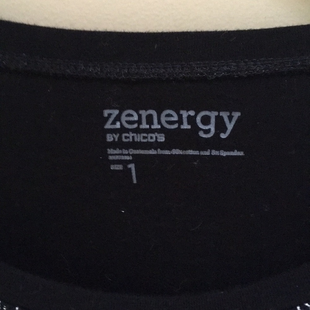 Chico’s Zenergy Black Long Sleeve T Size 1 - Picture 3 of 6